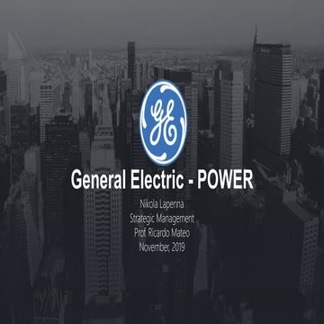 Nikola lapenna  - Strategic project (general electric ppt)