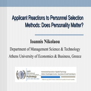 Applicant Reactions in Greece
