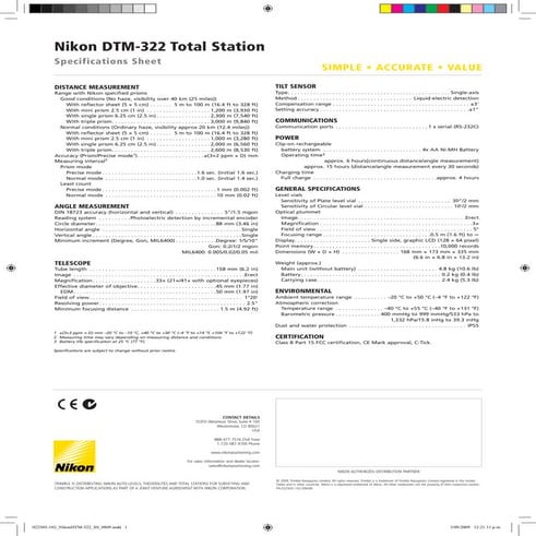 Nikon dtm 322