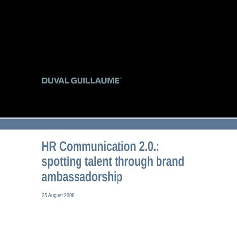 HR Communication 2.0.: Spotting talent through brand ambassadorship