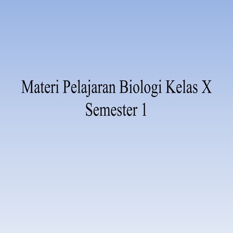 Media Pembelajaran Biologi Kelas X