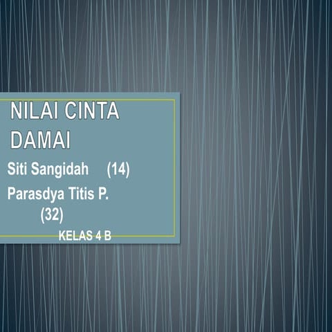 Nilai cinta damai