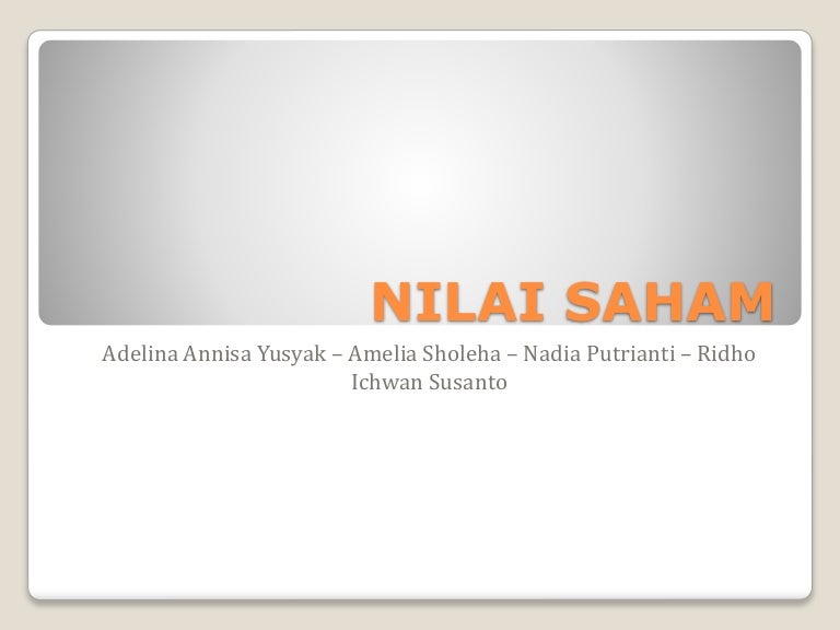 Nilai Saham