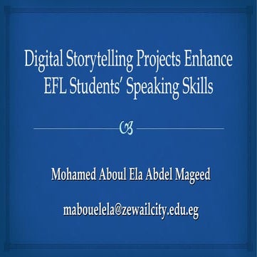 Digital Storytelling and Speaking Skills