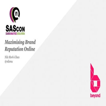 Maximising Brand Reputation Online 