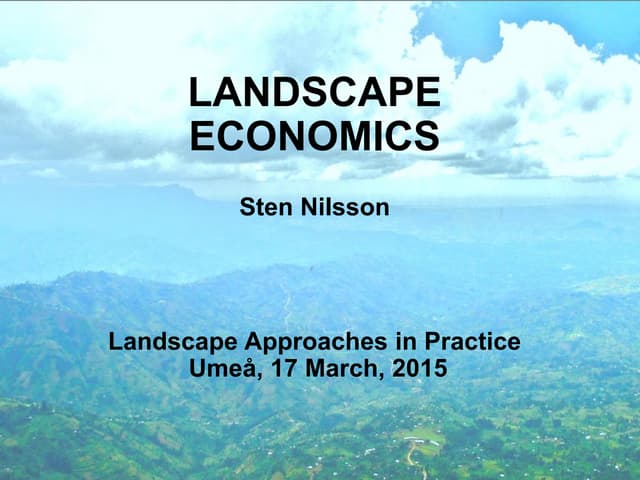 Landscape Economics
