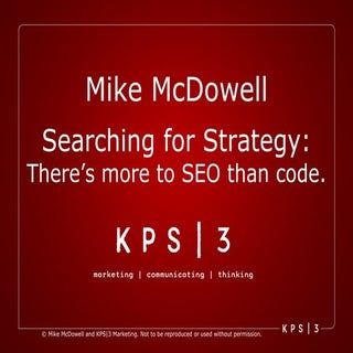 Search For Strategy: There's more t...