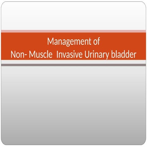 NIMBC ppt final.pptx nonmuscle invasive bladder carcinoma