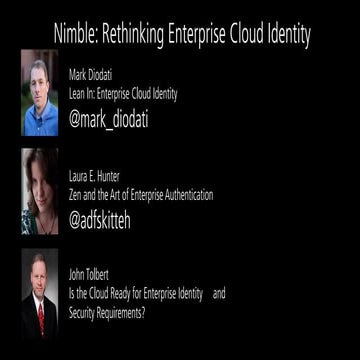 CIS14: Lean In: Enterprise Cloud Identity
