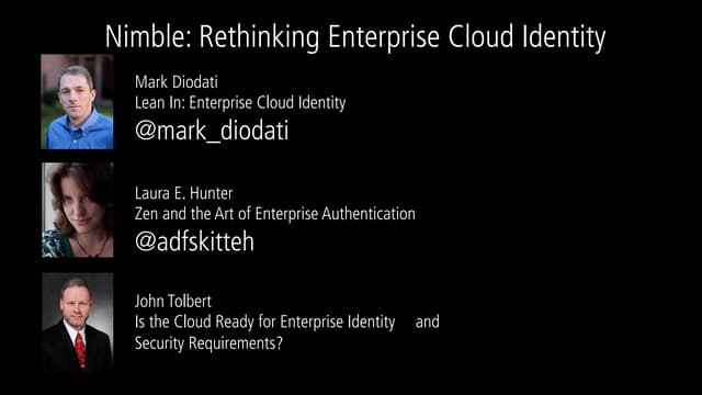 CIS14: Lean In: Enterprise Cloud Identity
