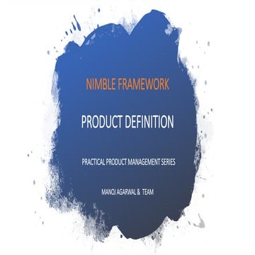 Nimble framework   product definition v1