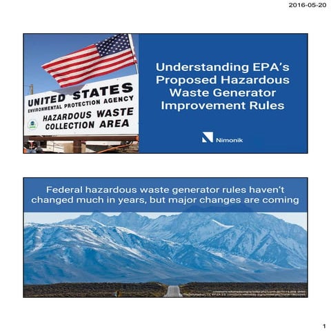 Three Ways the New US Hazardous Waste Generator Rules Could Affect Your Opera...
