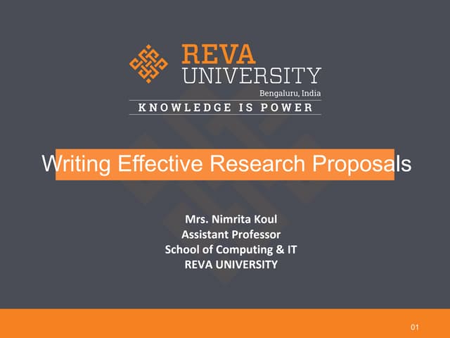 Nimrita writing effective grant proposals