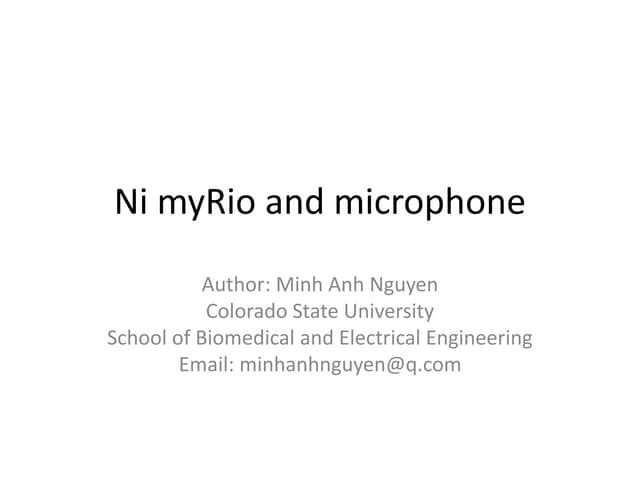 Ni myRio and Microphone