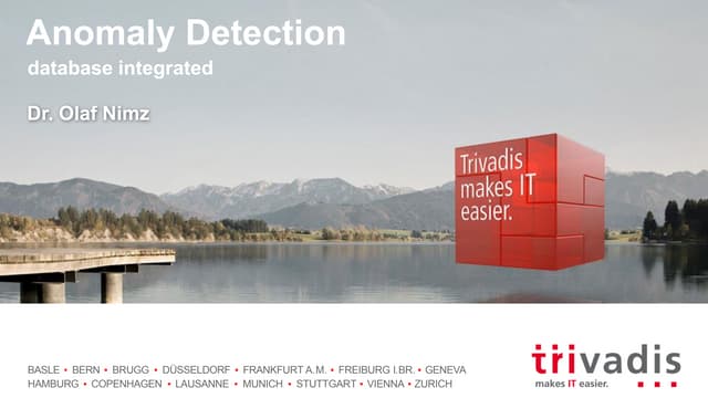 Anomaly detection - database integrated