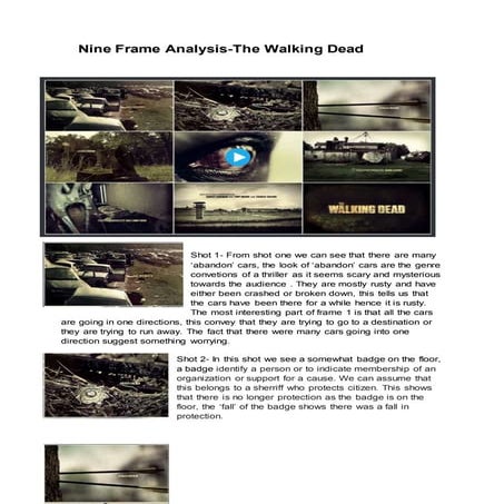 Nine frame analysis thewalkingdead