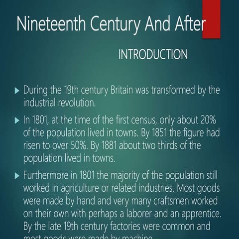 Nineteenth century and after