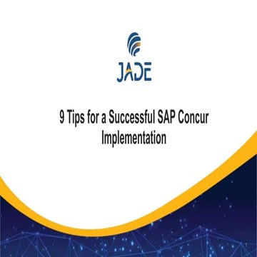 Nine Tips for a Successful SAP Concur Implementation
