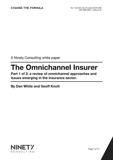 The Omnichannel Insurer - Part 1 of 2
