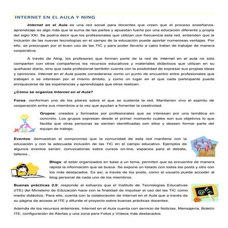 Ning internet en el aula