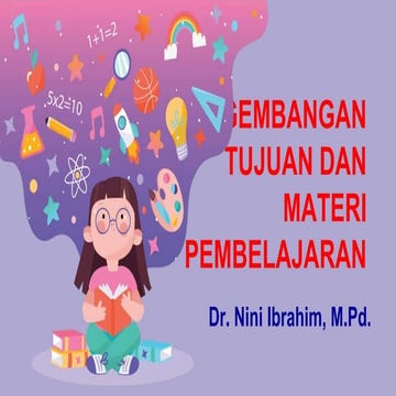 Pengembangan Tujuan dan Materi Pembelajaran