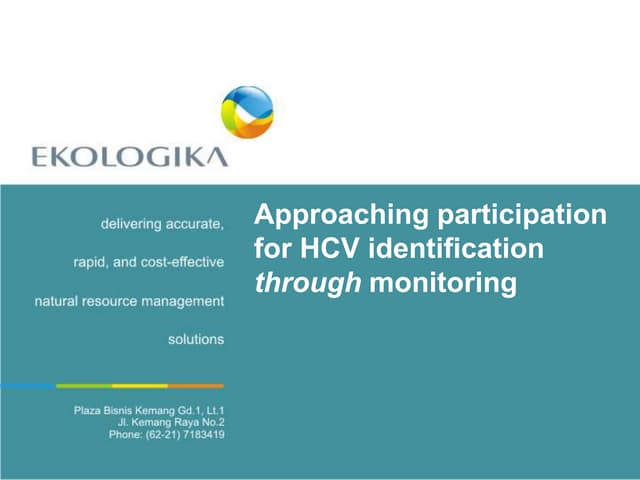 Approaching participation for HCV identification through monitoring 
