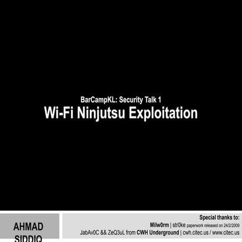 Ahmad Siddiq Wi-Fi Ninjutsu Exploitation