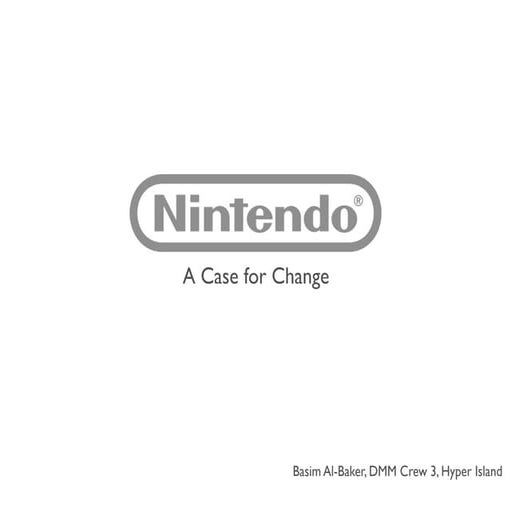 Nintendo Strategic Recommendation