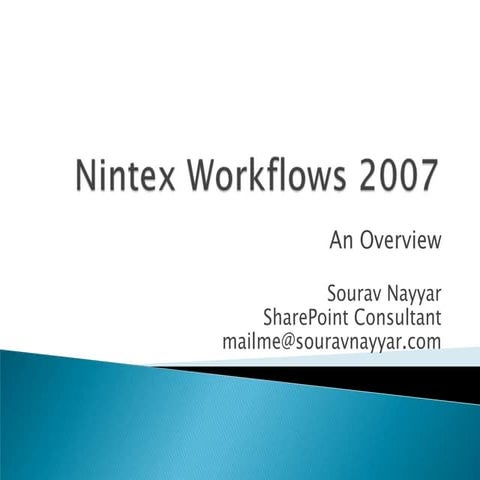 Nintex Workflows 2007 Evaluation