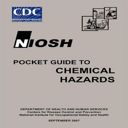 NIOSH Guía de Bolsillo sobre Riesgos Químicos | PDF