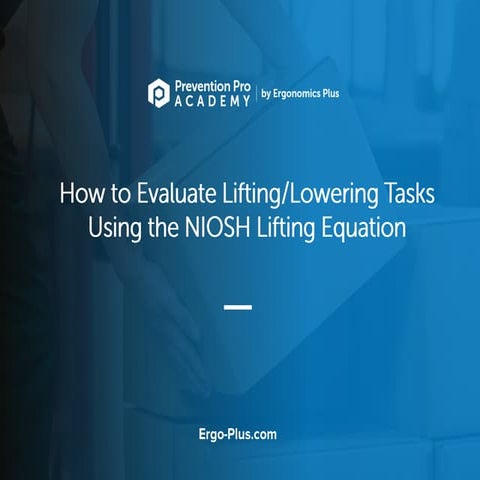 NIOSH Lifting Equation Slides