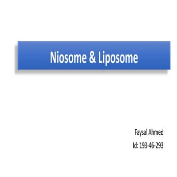 Niosome and  Liposome