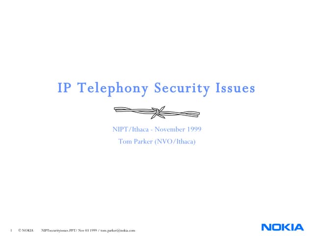 Securty Issues from 1999