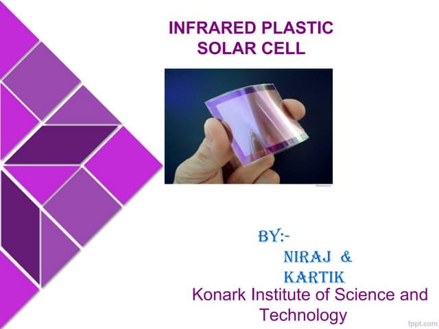 Infrared Plastic Solar Cell