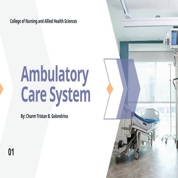Ambulatory care - Nursing Informatics ------------ | PPTX