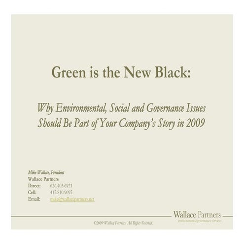 NIRI ESG Presentation January 2009