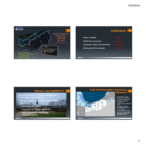Nirpc's 2040 plan & status of implementation project slides