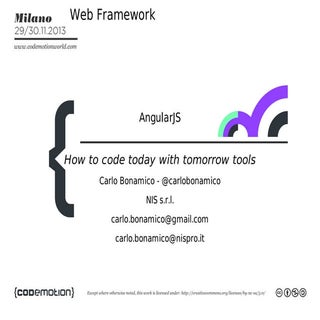AngularJS: How to code today with t...