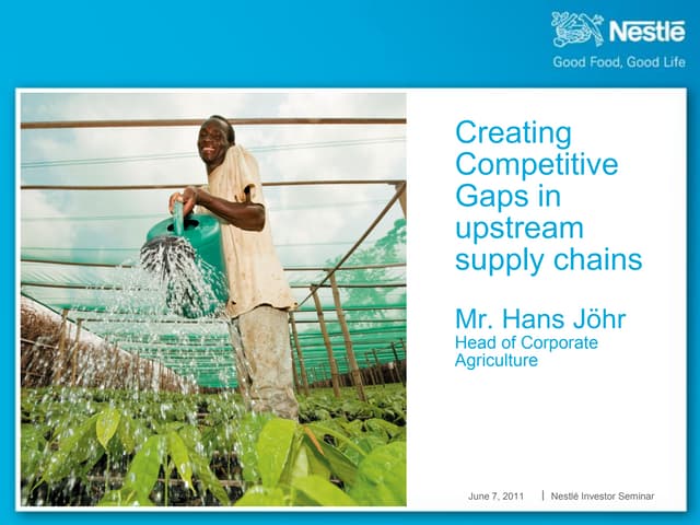 NIS 2011 Supply chain competitive gaps Hans Joehr