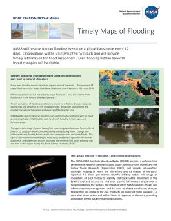 NISAR NASA-ISRO Synthetic Aperture Radar (NISAR) Floods