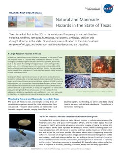 NISAR NASA-ISRO Synthetic Aperture Radar (NISAR) Hazards in Texas