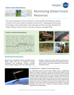 NISAR NASA-ISRO Synthetic Aperture Radar (NISAR) Timber and Forest Disturbance