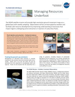 NISAR Oil, Gas, and Water Underground Reservoirs