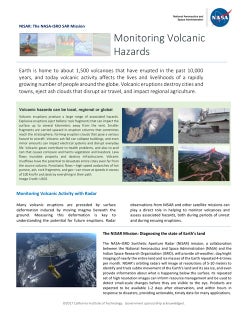 NISAR NASA-ISRO Synthetic Aperture Radar (NISAR)  Volcanic Hazards
