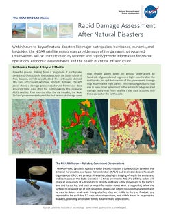 NISAR NASA-ISRO Synthetic Aperture Radar (NISAR) Damage Mapping