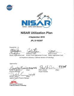 NISAR Utilization Plan