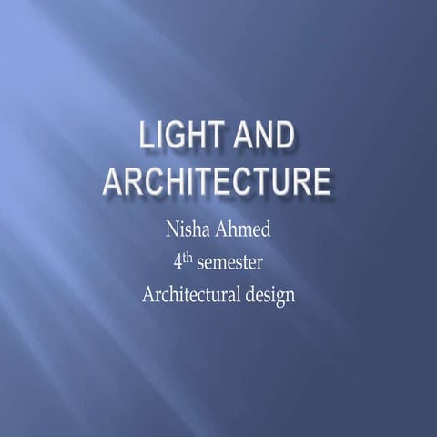 Light and Architecture