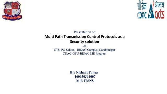 Multipath TCP as Security Solution