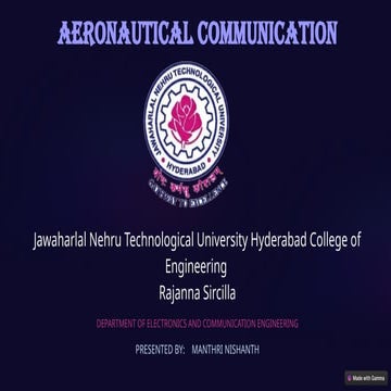 Aeronatical Communication.Def,Applications
