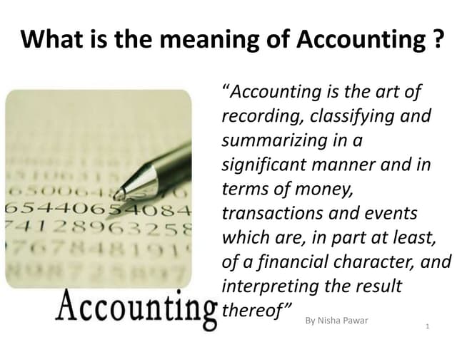 Basic Concept on Accounting